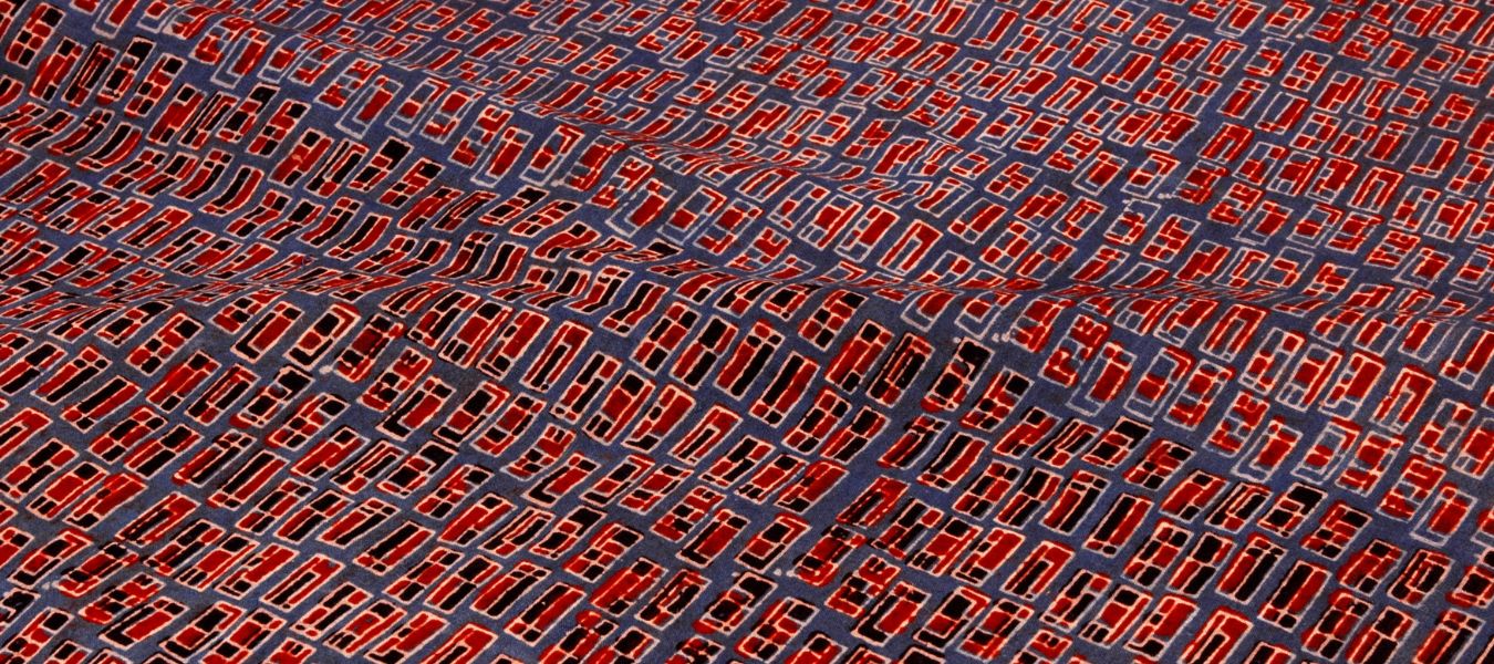 Ajrakh Hand Block Printed Fabric