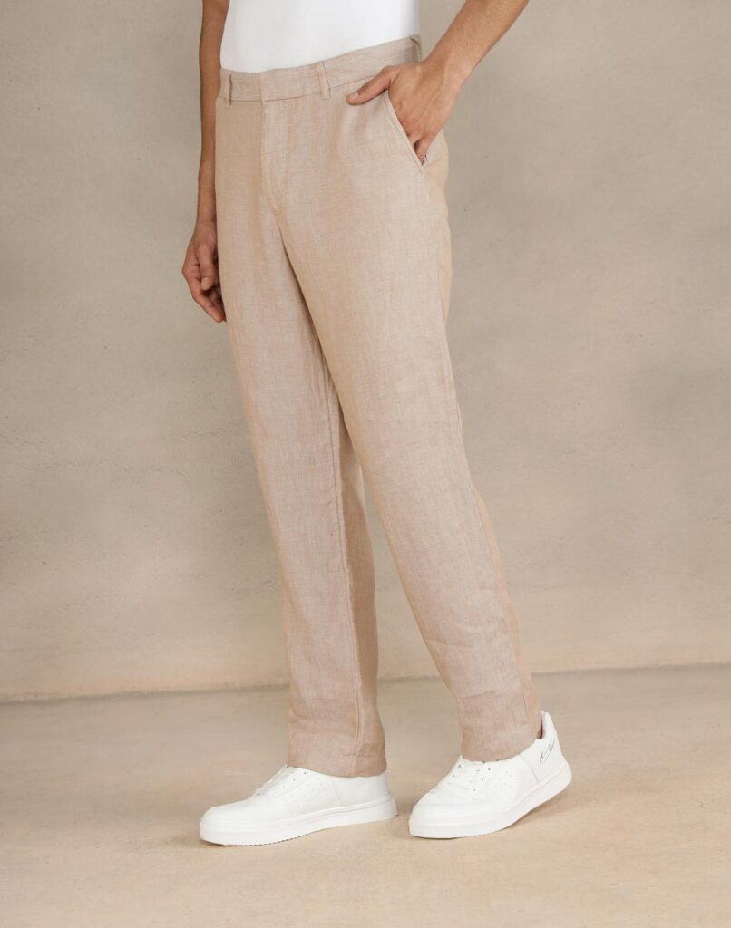 Beige Linen Pant