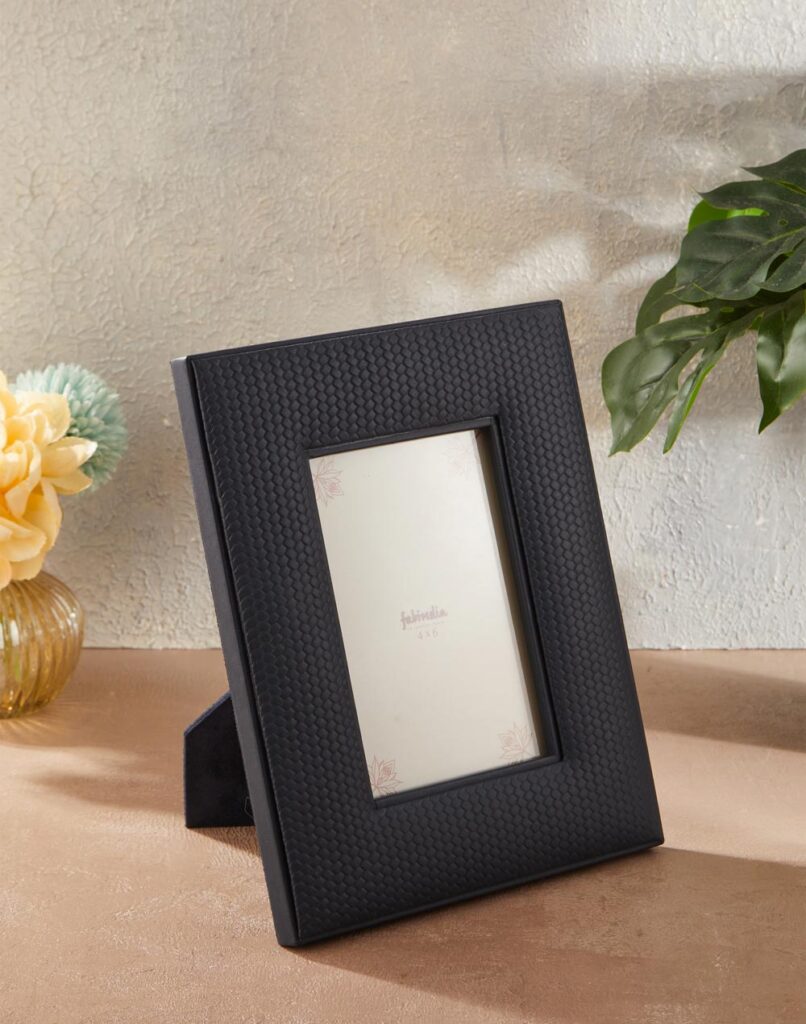 Navy Bodh Leather Photo Frame