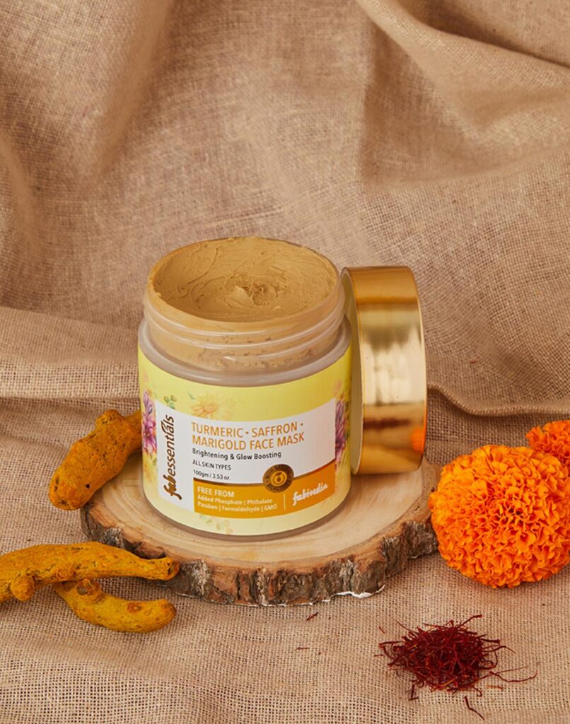Fabessentials Turmeric Saffron Marigold Face Mask - 100 gm