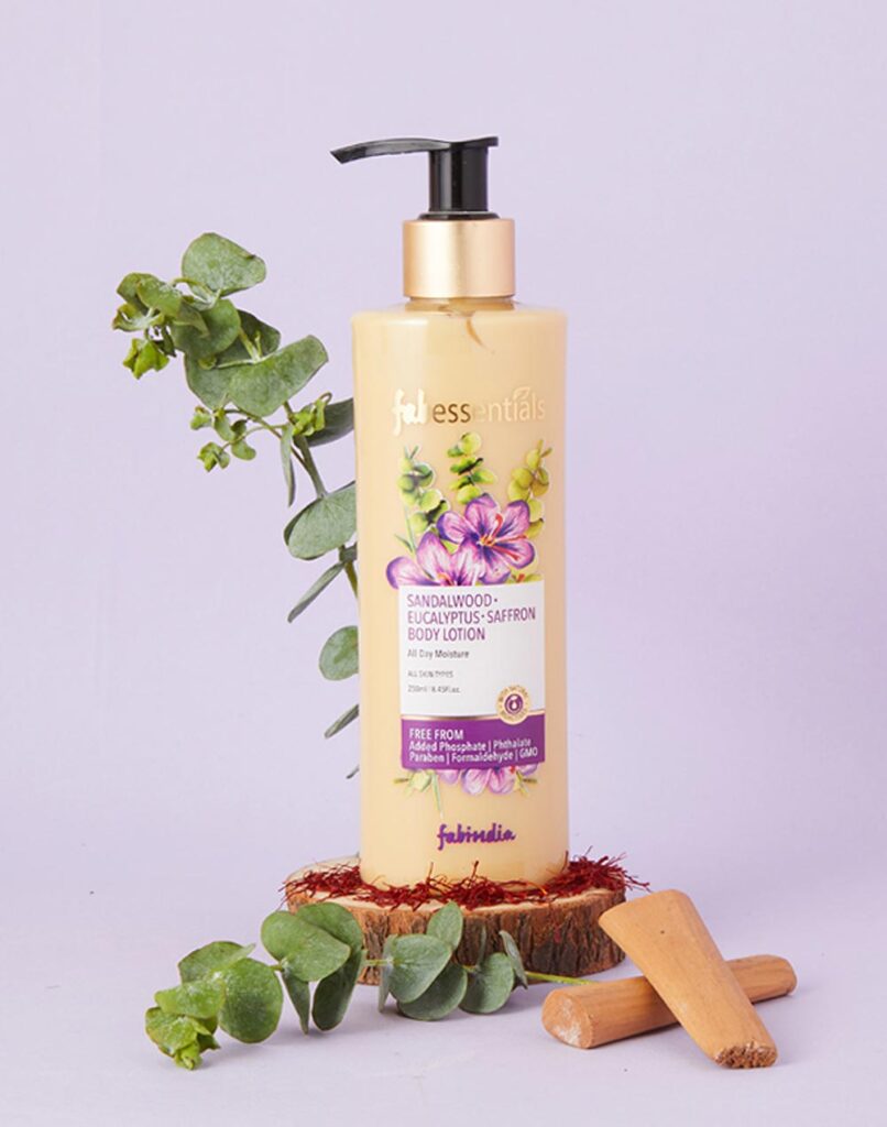 Fabessentials Sandalwood Eucalyptus Saffron Body Lotion - 250 ml