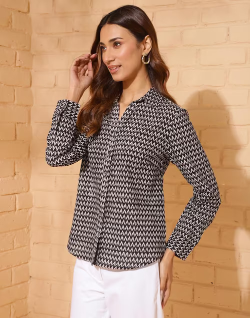 Black Cotton Bagh Shirt