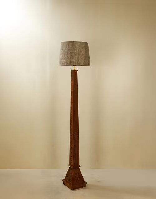 Brown Parv Wooden Floor Lamp