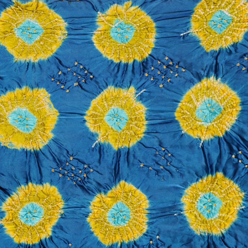 shibori fabric, bandhani fabric
