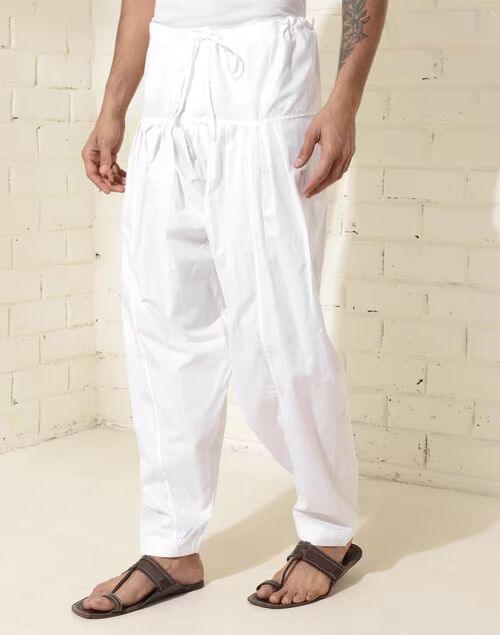 White Cotton Full Length Salwar